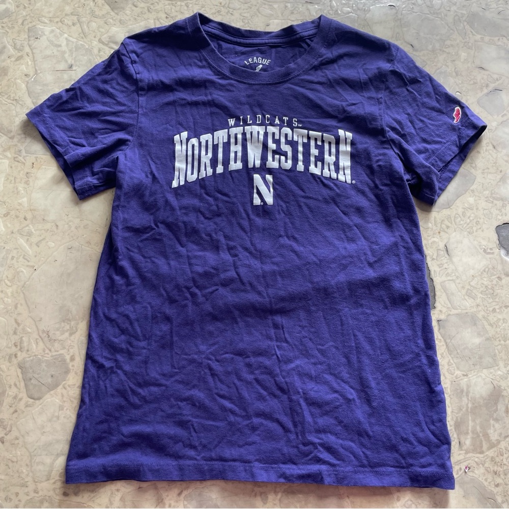 Purple Northwestern University Wildcats League T-Shirt sz Small